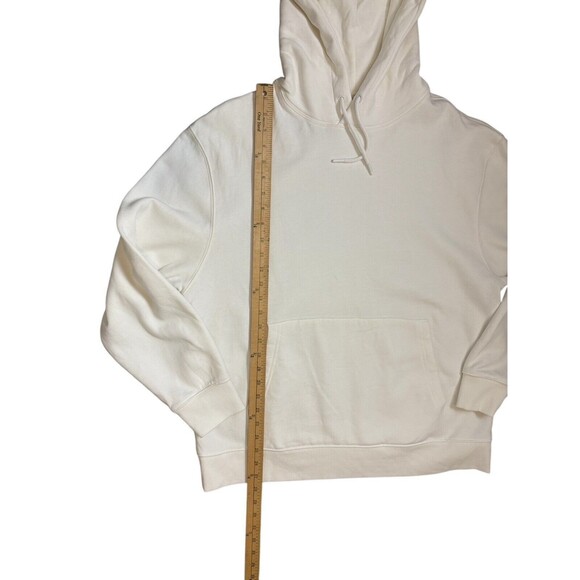 Topman Men's Cream Hoodie Sweatshirt Size XL Drawstring Front Pocket Cotton Poly - Picture 5 of 12